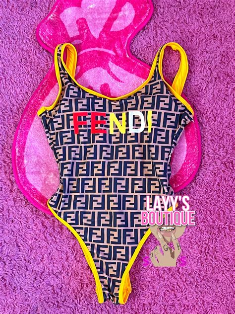 fendi bathing suit|fendi neon bikini.